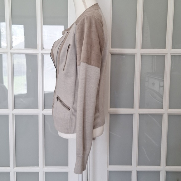 Banana Republic Suede Moto Sweater Jacket - Picture 7 of 16